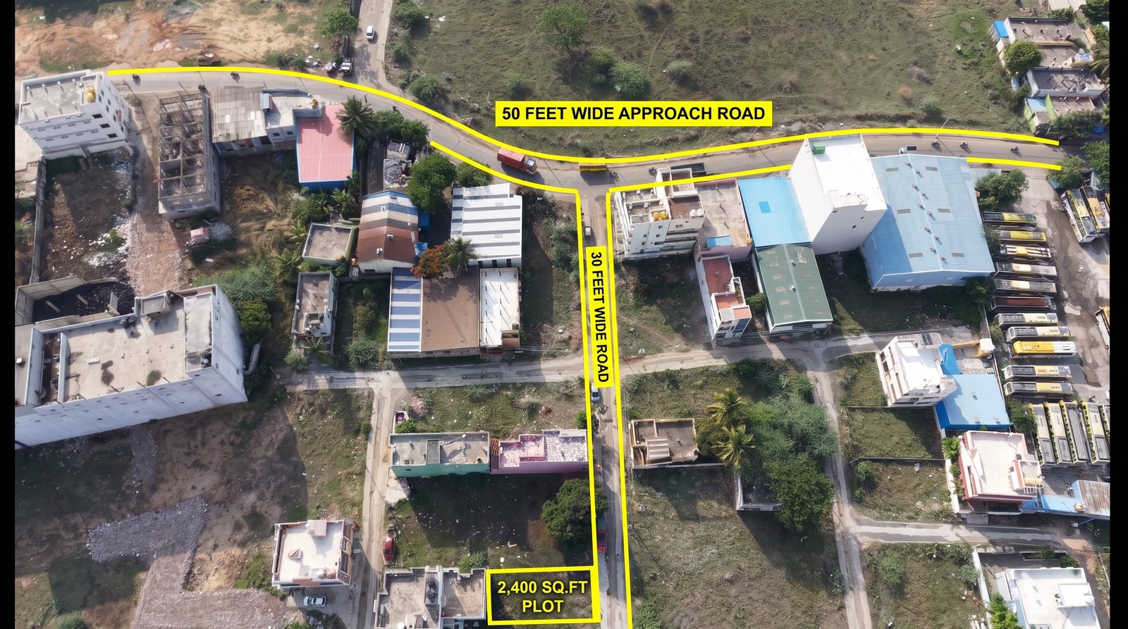 Road and layout approach road reference image